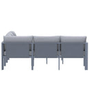 Deko Living 5 Piece Seating Outdoor Gray Sofa and Table Set (COP30016)