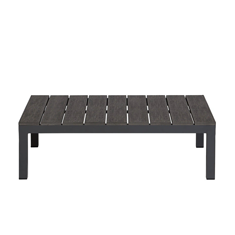 Deko Living 4 Piece Seating  Gray Outdoor Compression Foam Sofa and Table Set (COP30017)