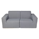 Deko Living 2 Piece Seating  Gray Outdoor Compression Foam Sofa Set (COP30017SET)