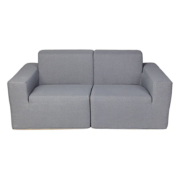 Deko Living 2 Piece Seating  Gray Outdoor Compression Foam Sofa Set (COP30017SET)