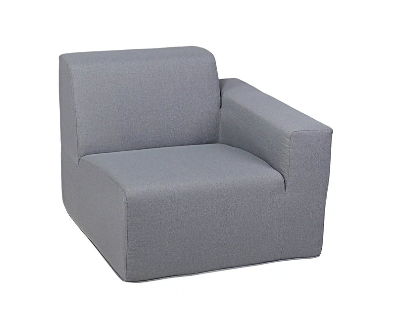 Deko Living 2 Piece Seating  Gray Outdoor Compression Foam Sofa Set (COP30017SET)