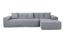 Deko Living 3 Piece Gray Outdoor Compression Foam Sofa and Table Set (COP30018)