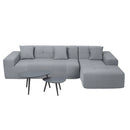 Deko Living 3 Piece Gray Outdoor Compression Foam Sofa and Table Set (COP30018)