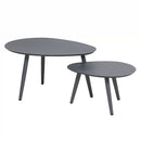 Deko Living 5 Piece Gray Outdoor Compression Foam Loveseat Sofa Chairs and Table Set (COP30019)