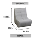 Deko Living Gray Outdoor Compression Foam Loveseat Sofa (COP30019LST)