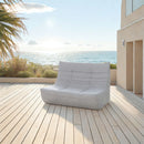 Deko Living 5 Piece Gray Outdoor Compression Foam Loveseat Sofa Chairs and Table Set (COP30019)