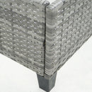 Deko Living 8 Piece Gray Outdoor Sectional Wicker Sofa Chairs and Tables  with Interchangable Blue and Gray Cushion Covers (COP30111)