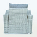 Deko Living 5 Piece Seating Gray Outdoor Wicker Sofa and Sofa Chair Set with Table (COP30112)