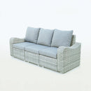 Deko Living 5 Piece Seating Gray Outdoor Wicker Sofa and Sofa Chair Set with Table (COP30112)