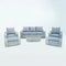 Deko Living 5 Piece Seating Gray Outdoor Wicker Sofa and Sofa Chair Set with Table (COP30112)