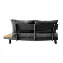 Deko Living 6 Piece Seating Outdoor Gray Aluminum and Teak Contour Sofa Set (COP30113)