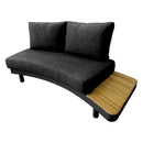 Deko Living 6 Piece Seating Outdoor Gray Aluminum and Teak Contour Sofa Set (COP30113)