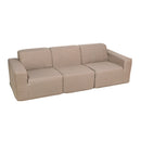 Deko Living 4 Piece Seating  Brown Outdoor Compression Foam Sofa and Table Set (COP30117)