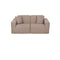 Deko Living 2 Piece Seating  Brown Outdoor Compression Foam Sofa Set (COP30117SET)