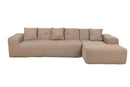 Deko Living 3 Piece Brown Outdoor Compression Foam Sofa and Table Set (COP30118)