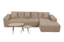 Deko Living 3 Piece Brown Outdoor Compression Foam Sofa and Table Set (COP30118)