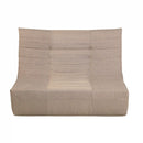 Deko Living 5 Piece Brown Outdoor Compression Foam Loveseat Sofa Chairs and Table Set (COP30119)