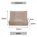 Deko Living Brown Outdoor Compression Foam Sofa Chairs (COP30119SOF)