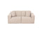 Deko Living 2 Piece Seating  Beige Outdoor Compression Foam Sofa Set (COP30217SET)