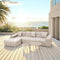 Deko Living 3 Piece Beige Outdoor Compression Foam Sofa and Table Set (COP30218)