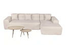Deko Living 3 Piece Beige Outdoor Compression Foam Sofa and Table Set (COP30218)