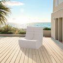 Deko Living 5 Piece Beige Outdoor Compression Foam Loveseat Sofa Chairs and Table Set (COP30219)