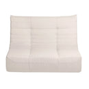 Deko Living 5 Piece Beige Outdoor Compression Foam Loveseat Sofa Chairs and Table Set (COP30219)