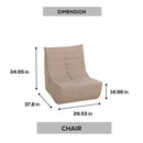 Deko Living Brown Outdoor Compression Foam Loveseat Sofa (COP30119LST)