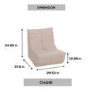 Deko Living Beige Outdoor Compression Foam Loveseat Sofa (COP30219LST)