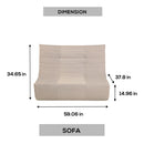 Deko Living Beige Outdoor Compression Foam Sofa Chairs (COP30219SOF)