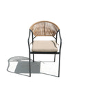 Deko Living 6 Piece Seating Yellow Outdoor Patio Dining Chairs and Table Set (COP30703)