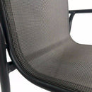 Deko Living 4 Piece Seating Grey Outdoor Aluminum Round Patio Dining Table and Stackable Chairs Set (COP30704)