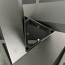 Deko Living 4 Piece Seating Grey Outdoor Aluminum Round Patio Dining Table and Stackable Chairs Set (COP30704)