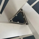 Deko Living 4 Piece Seating Champagne Outdoor Aluminum Round Patio Dining Table and Stackable Chairs Set (COP30804)