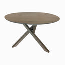 Deko Living 4 Piece Seating Champagne Outdoor Aluminum Round Patio Dining Table and Stackable Chairs Set (COP30804)