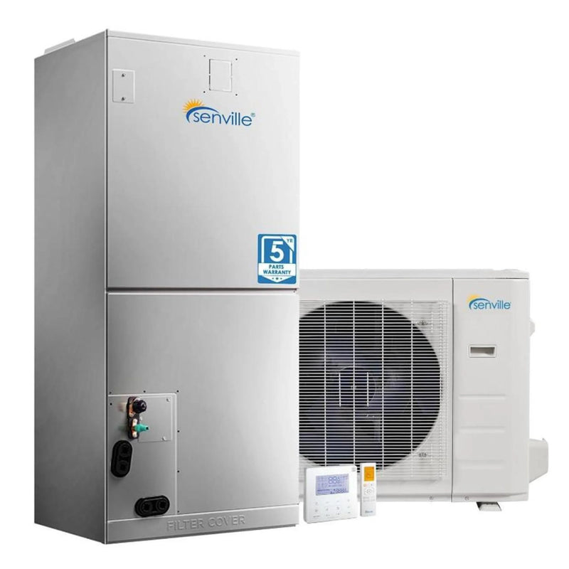 Senville 36K BTU Central Split System with 17.4 SEER2 Heat Pump Condenser and Ducted Air Handler (SENDC-36HF)