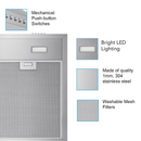 Victory Classic 30-Inch 600 CFM Wall Mount Range Hood in Stainless Steel (CLASSIC-30)
