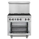 Forno Commerciale 36-Inch Gas Range with 6 Burners and 4.65 Cu. Ft. Oven in Stainless Steel (FCMGR0093-36)