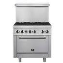 Forno Commerciale 36-Inch Gas Range with 6 Burners and 4.65 Cu. Ft. Oven in Stainless Steel (FCMGR0093-36)