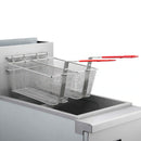 Forno Commerciale Propane Gas Deep Fryer with 4 Burners 120,000 BTU, 50 Lbs Oil Capacity, Millivolt Control (FCMGF0030)