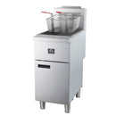Forno Commerciale Propane Gas Deep Fryer with 4 Burners 120,000 BTU, 50 Lbs Oil Capacity, Millivolt Control (FCMGF0030)