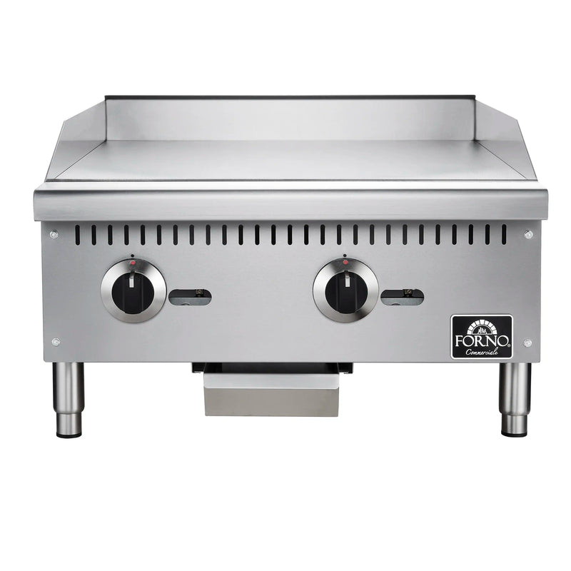 Forno Commerciale 24-Inch Gas Griddle in Stainless Steel (FCMGG0055-24)