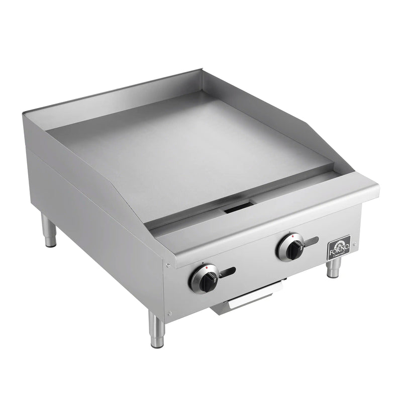 Forno Commerciale 24-Inch Gas Griddle in Stainless Steel (FCMGG0055-24)
