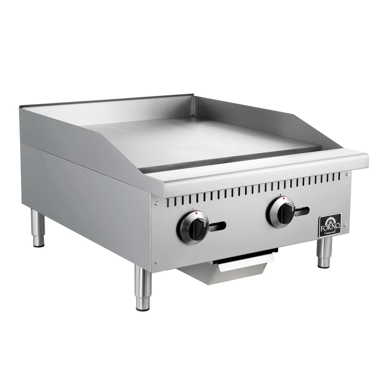 Forno Commerciale 24-Inch Gas Griddle in Stainless Steel (FCMGG0055-24)