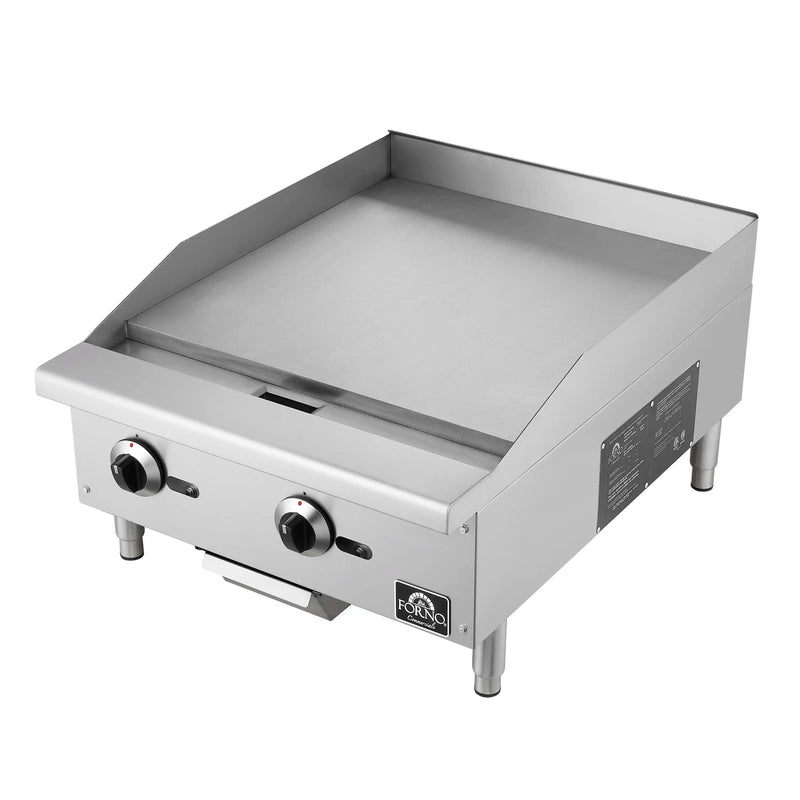 Forno Commerciale 24-Inch Gas Griddle in Stainless Steel (FCMGG0055-24)