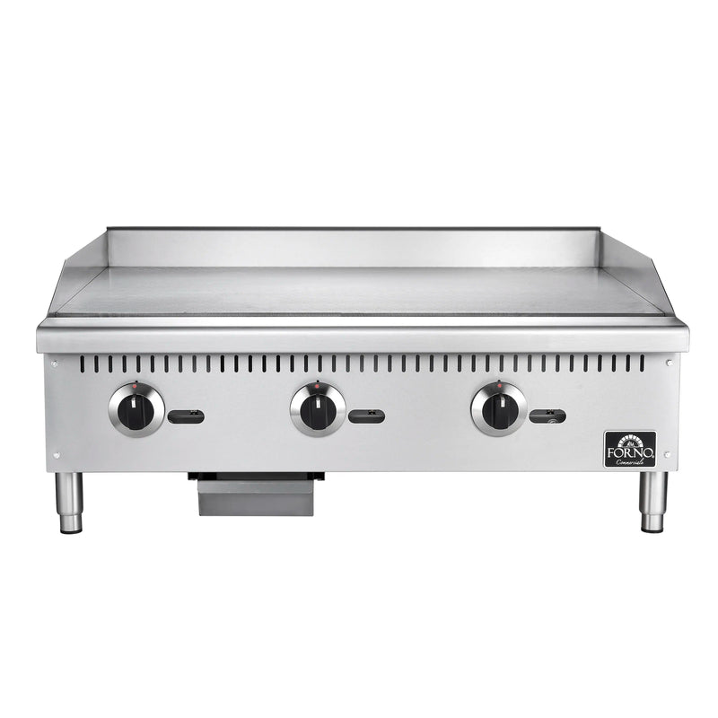 Forno Commerciale 36-Inch Gas Griddle in Stainless Steel (FCMGG0055-36)