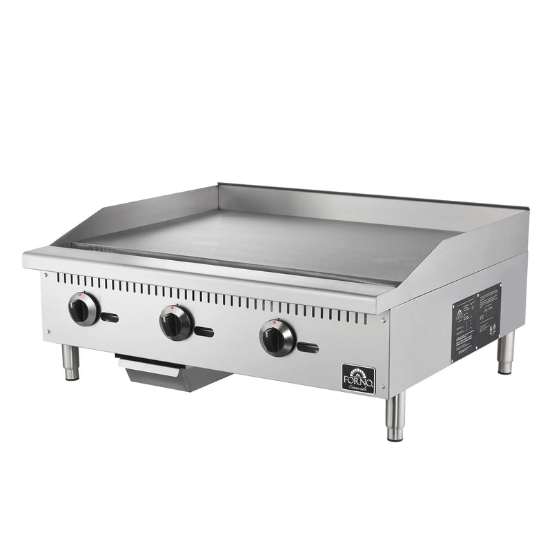 Forno Commerciale 36-Inch Gas Griddle in Stainless Steel (FCMGG0055-36)