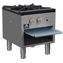 Forno Commerciale 18-Inch Gas Stock Pot Range with 1 Powerful 3-Ring Burner, 80,000 BTU in Durable Stainless Steel and Heavy-Duty Cast Iron Grate (FCMSP0089-18)