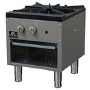 Forno Commerciale 18-Inch Gas Stock Pot Range with 1 Powerful 3-Ring Burner, 80,000 BTU in Durable Stainless Steel and Heavy-Duty Cast Iron Grate (FCMSP0089-18)