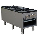 Forno Commerciale Gas Stock Pot Range with 2 Powerful 3-Ring Burners, 160,000 BTU, Durable Stainless Steel, Heavy-Duty Cast Iron Grates (FCMSP0094-18)